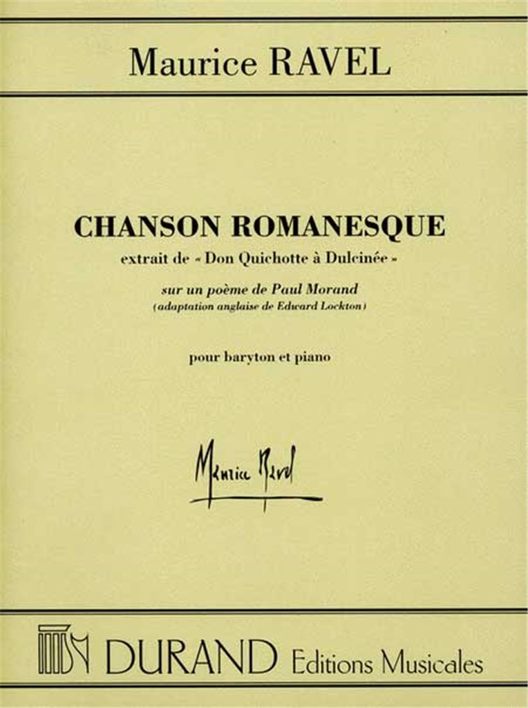 Chanson Romanesque(Ex De Don Quichotte A Dulcinee)